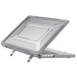 DLH Coque rigide grise pour APPLE MacBook Pr (Apple), Notebooktasche, Grau