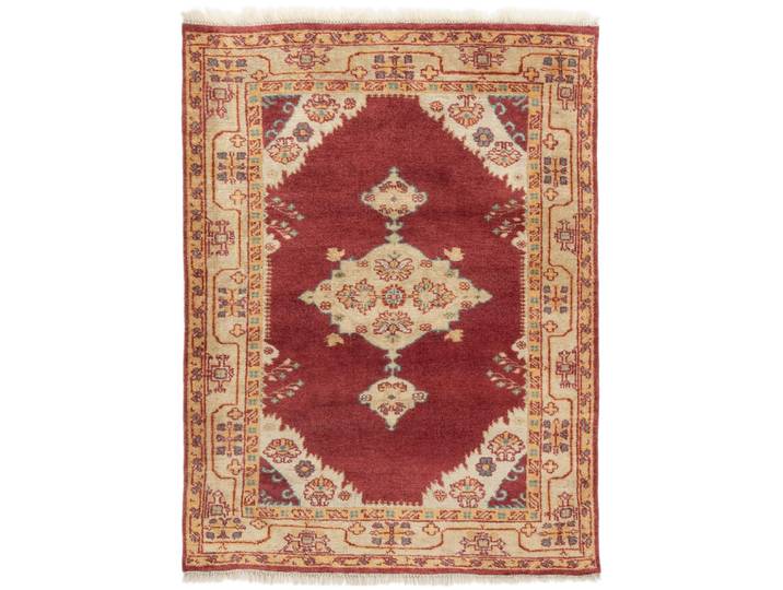 Usak Teppich 116x169 Handgeknüpft Orientteppich Wolle