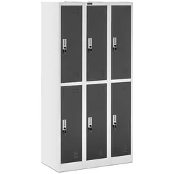 Helloshop26 - Schließfach mit 6 Fächern 180 cm grau 14_0000478