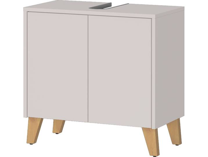 Waschbeckenunterschrank GERMANIA GW-Arnea , beige (kaschmir), B:60cm H:59cm T:34cm, Holzwerkstoff, Schränke, Waschbeckenunterschrank