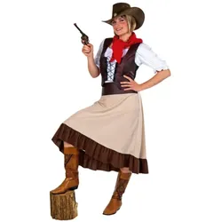 Festartikel Müller Western-Girl: Rock und Halstuch, Größe 36/38