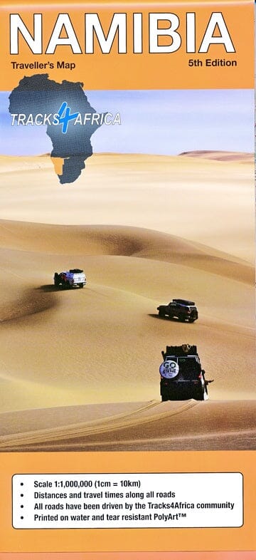 Carte routière - Namibie   Tracks4Africa