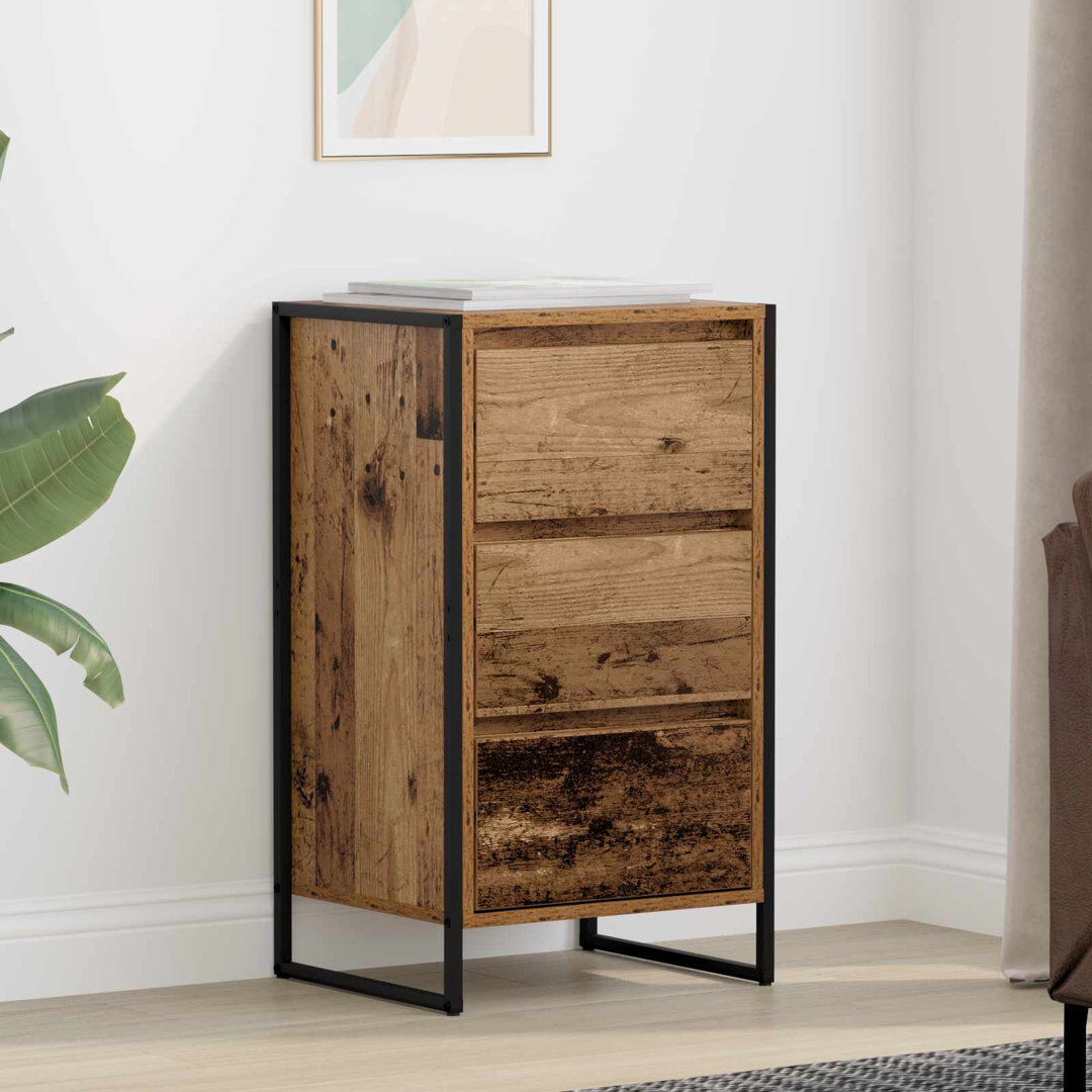 Borough Wharf 42 cm W Sideboard Old Wood 75.5cm H X 42cm W X 36cm D