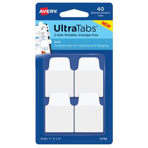 AVERY Zweckform UltraTabs Mini Haftmarker weiß 40 Blatt