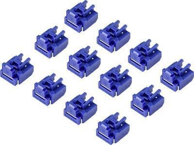 Renkforce RJ45 LAN-poortslot RF-4695228, set van 12, blauw