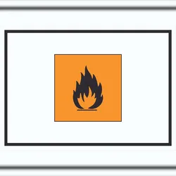 Schild Gefahrensymbol Entzündbar Symbol Brand Flamme A2 (420x594mm)