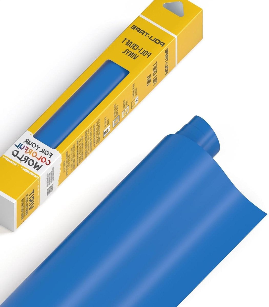 Zelfklevende Vinyl Plakfolie Mat Blauw voor DIY Projecten - 305 x 183 cm