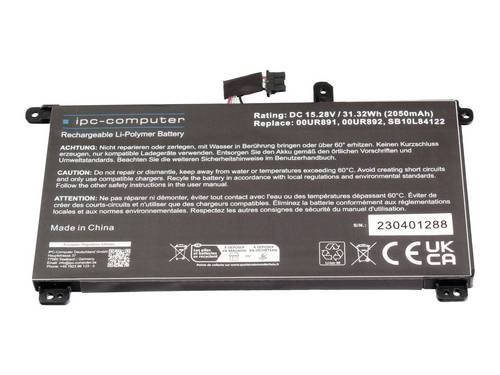 Ipc-computer Notebook-Akku Akku 00UR891 REPLACE 15.28V 2050 mAh
