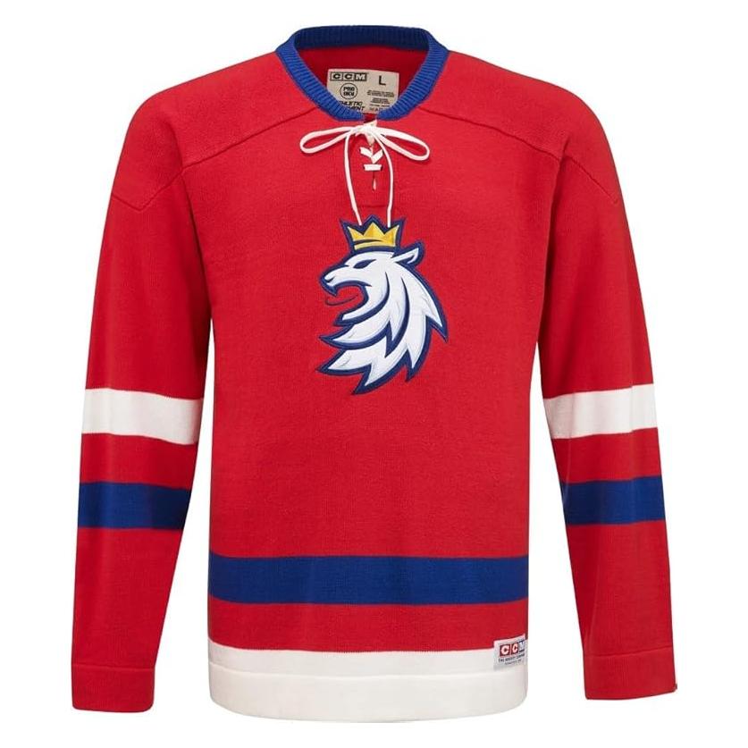 CCM WJY22ACZ AD FLAG VINTAGE SWEATER TEAM CZECH Rot M (4057894) (M) (49643301)