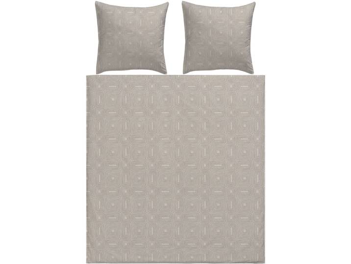 Bettgarnitur Cecile Baumwolle 200x210+2x65x65cm - Farbe: greige - Material: 100% Baumwoll-Satin - Bettwäschegarnitur