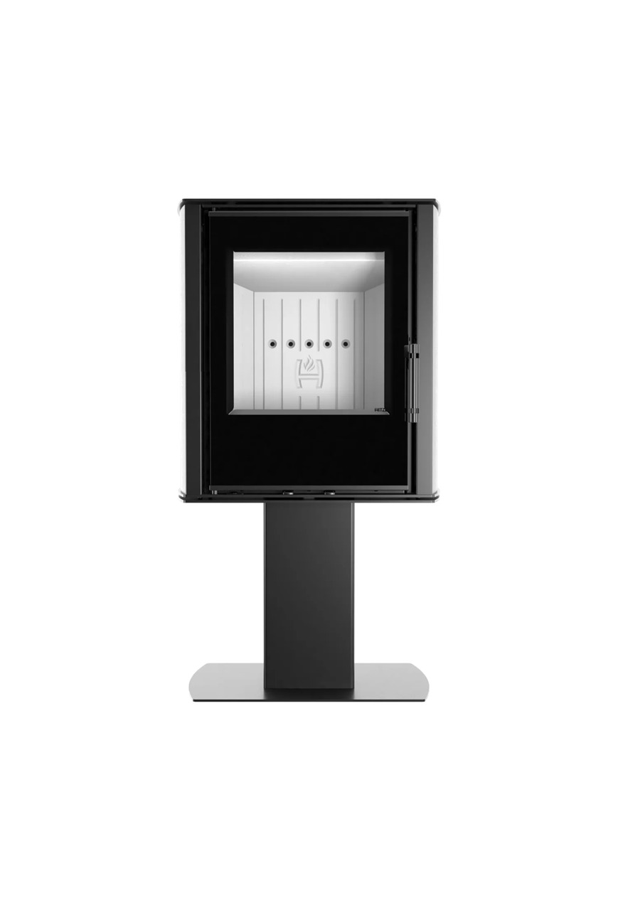 HITZE CANE SF Kaminofen 6,5 kW freistehend - schwarz - effizient & modern, BImSchV Stufe II