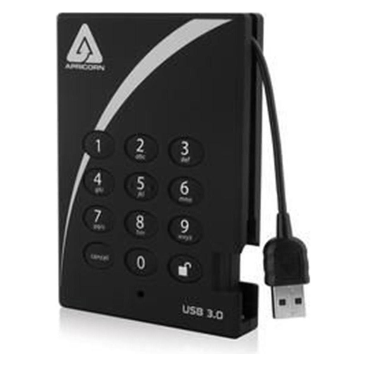 Apricorn Aegis Padlock Fortress - Festplatte - verschlüsselt - 1 TB - extern (tragbar) (1 TB) (A25-3PL256-1000F)