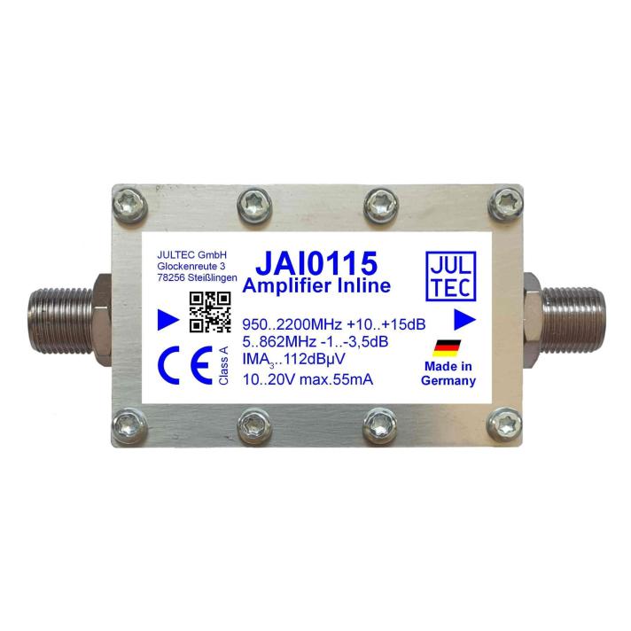 Jultec GmbH SAT-Inline-Verstärker JAI0115 15dB, ferngespeist (Sonstige) (JAI0115)