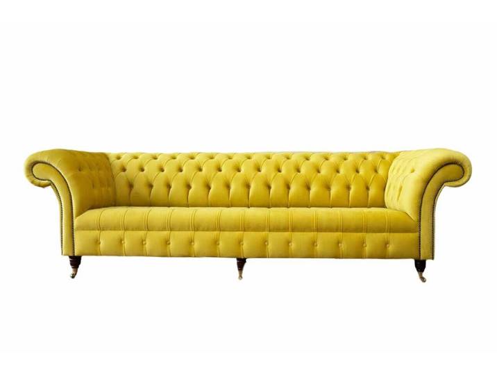Xlmoebel Chesterfield-Sofa Viersitzer Sofa im Chesterfield Design für Wohnzimmer und mehr, Sofa 1 Teile, Made in Europa