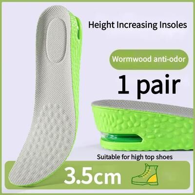 Inspired Finds Breathable Air Cushion Height Increase Insoles For Sports & Everyday Comfort height Increase 1.38in us 910 (w 10.511.5)