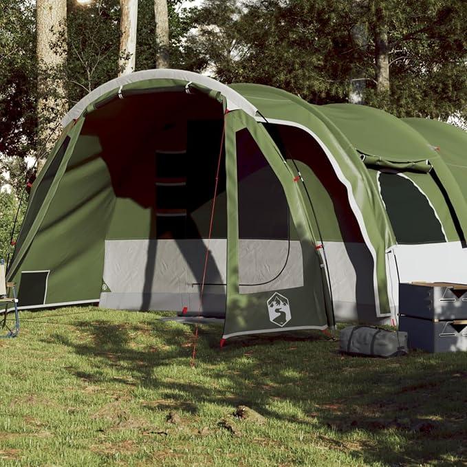 Tunnel-Familienzelt 8 Personen Grün Wasserdicht, Caming Zelt, Camping Tents, Camping-Zelt - 94734