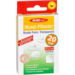 Wund-Pflaster Transparent Rund 2.5cm 20 ST