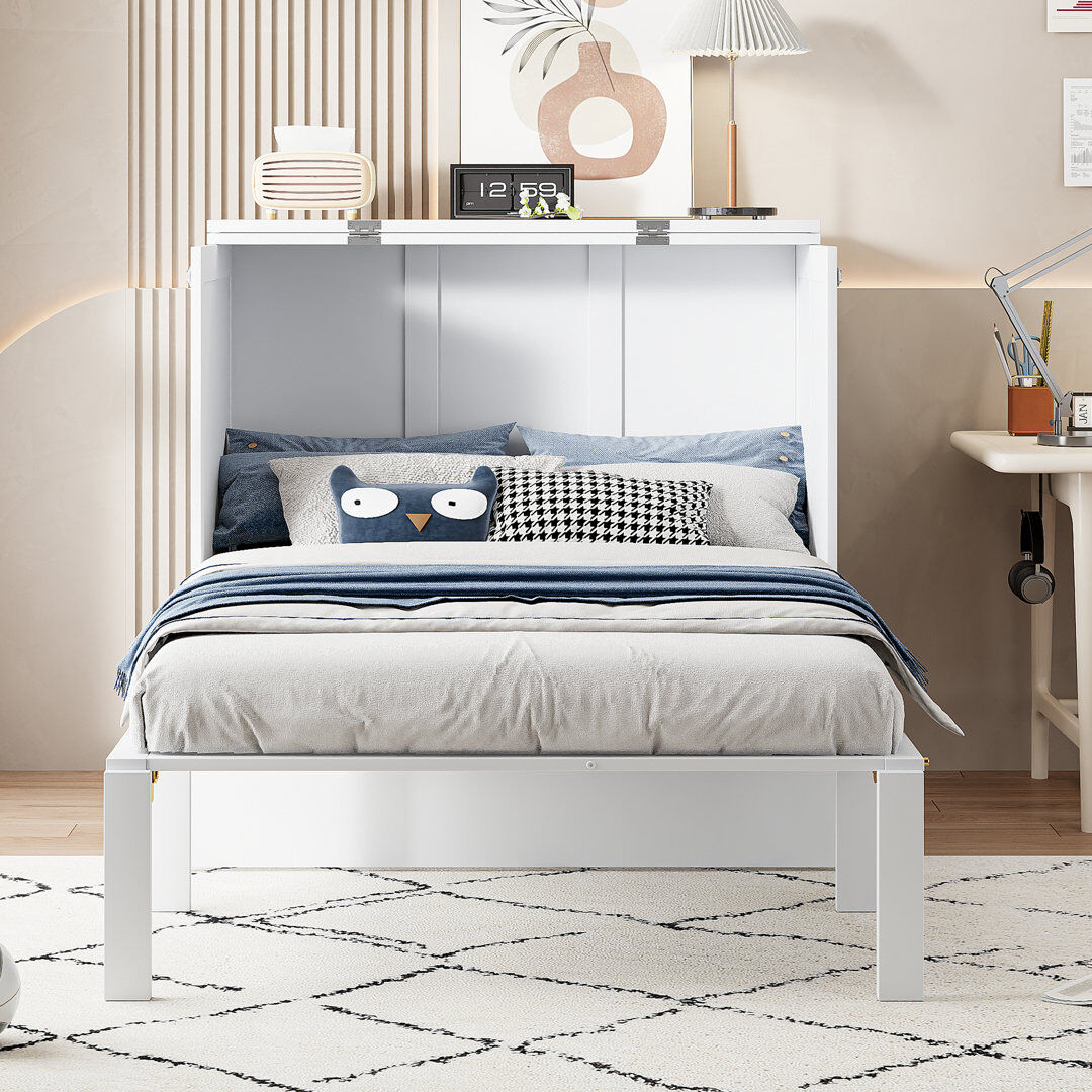 Ebern Designs Murphy Bed White European Single (90 x 200 cm)