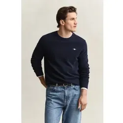 Gant für Herren. 8030291 Jersey Textured marineblau (M), Lässig, Bio-Baumwolle
