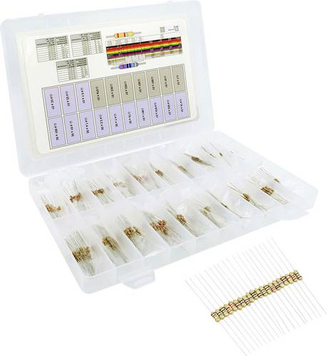 TRU COMPONENTS 418706 Kohleschicht-Widerstand Sortiment axial bedrahtet 5% 390 Teile