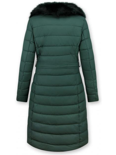 Gentile Bellini Lange winterjas parka met bontkraag