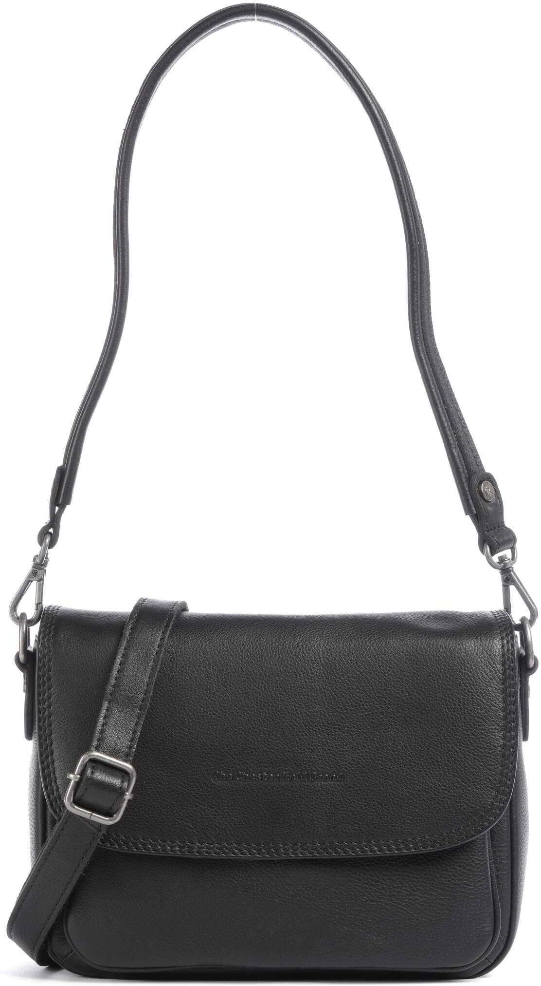 The Chesterfield Brand Serene Miloa Schultertasche aus Leder, schwarz