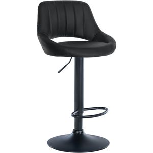 CLP Barhocker Milet, 322422, drehbar mit Lehne, 60-81cm Sitzhöhe, Kunstleder, schwarz
