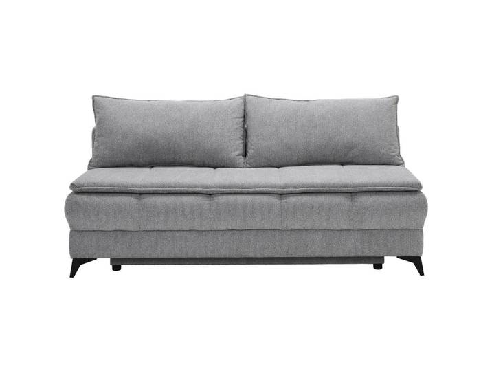 Stylife Schlafsofa, Grau, Metall, Füllung: Silikon, Schaumstoffflocken, 197x95x92 cm, Wohnzimmer, Sofas & Couches, Schlafsofas