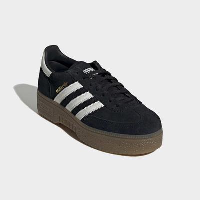 Plateausneaker ADIDAS ORIGINALS "HANDBALL SPEZIAL BOLD", Damen, Gr. 40,5, core schwarz, core weiß, gum5, Leder, Schuhe Plateausneaker