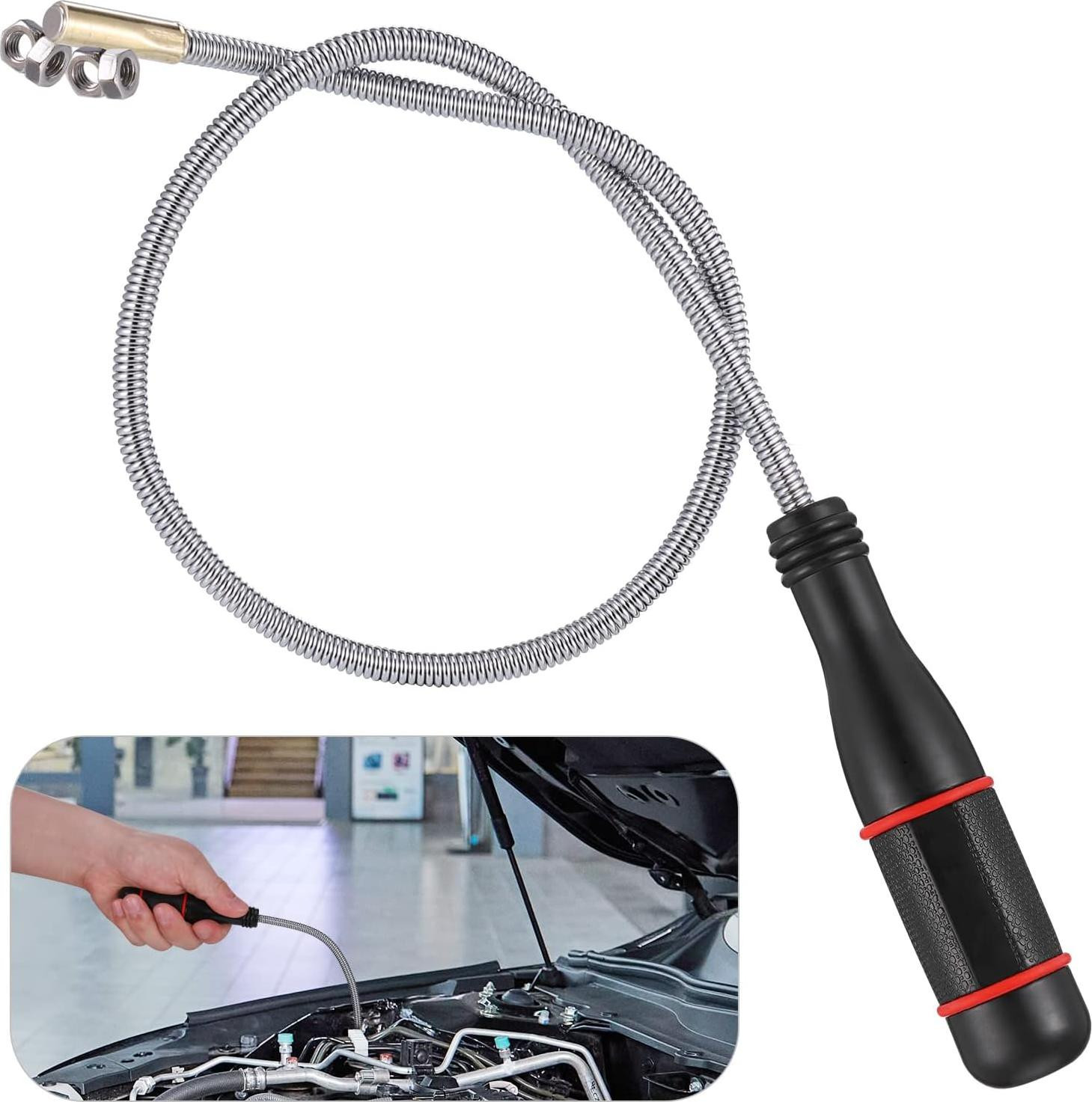 Flexibele magnetische grijper met antisliphandgreep, 60 cm, voor moeilijk bereikbare plaatsen