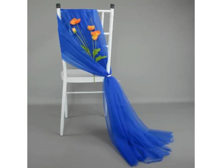HIPdudRTG Satinbänder mit Schleifen für Stühle, 50 Stück weiche Stuhlschärpen, Stuhlschleifen(Royal Blue,50pcs)