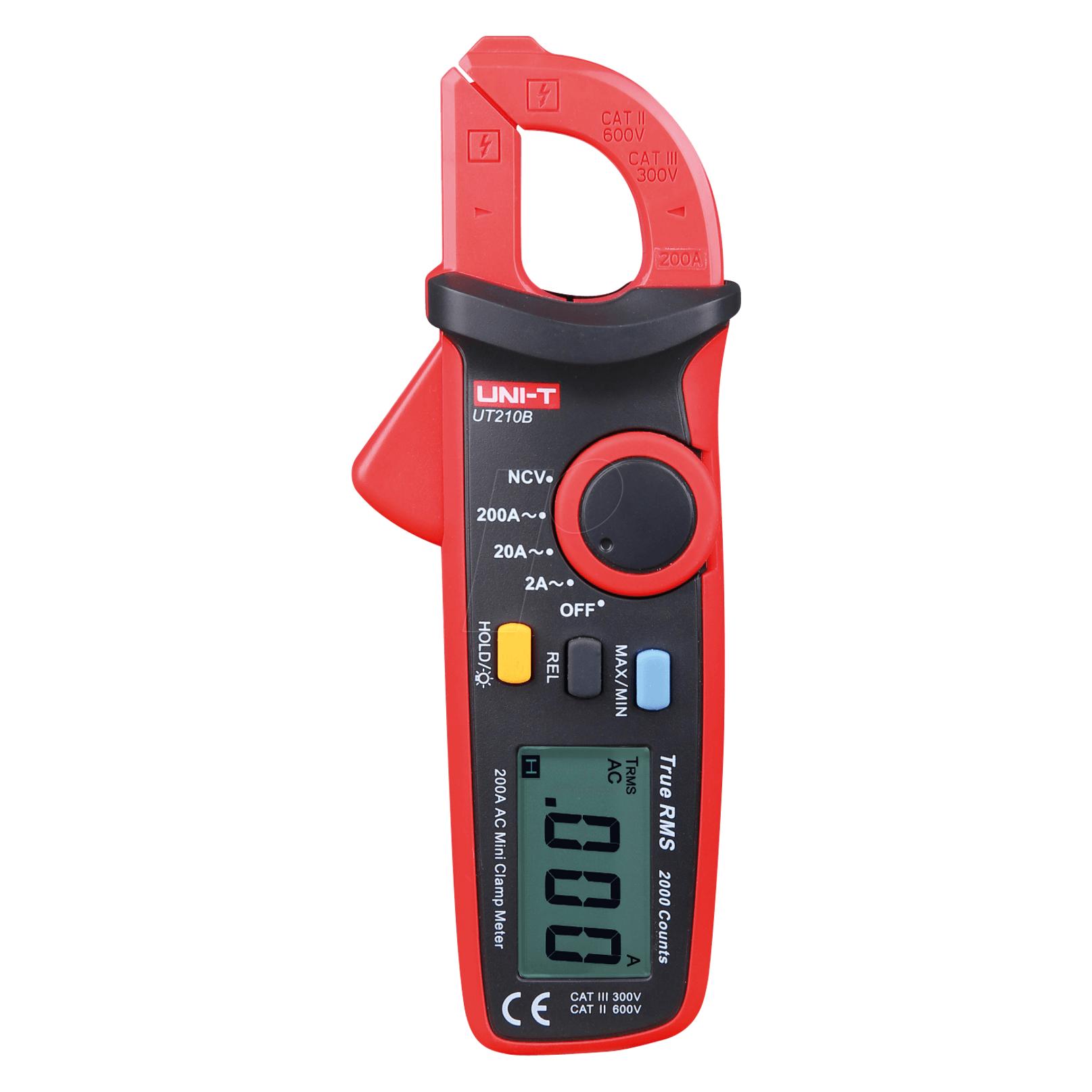 Uni-T UT 210B - Stromzange digital AC bis 200 A (Zangenstrommesser) (UT210B)