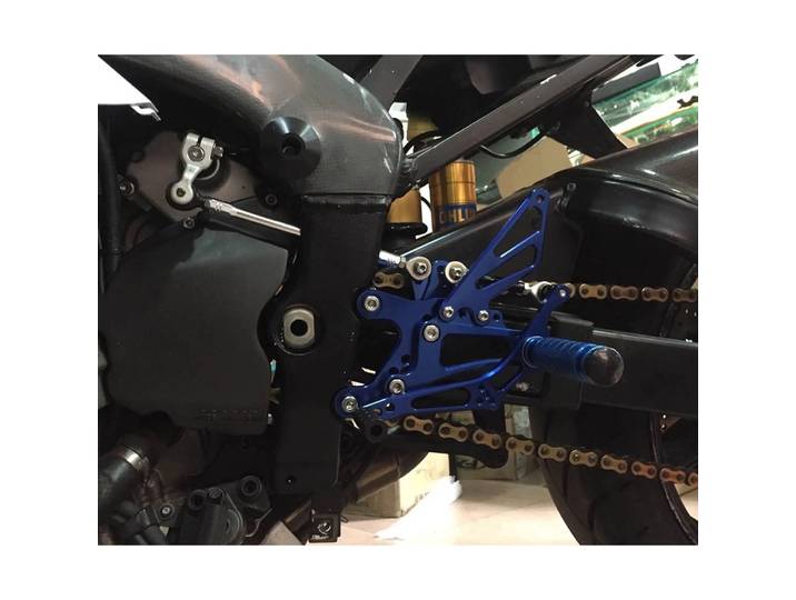 Repose-pieds arrière réglables en aluminium pour Yamaha YZF R6 1999-2002, pédales CNC, repose-pieds arrière