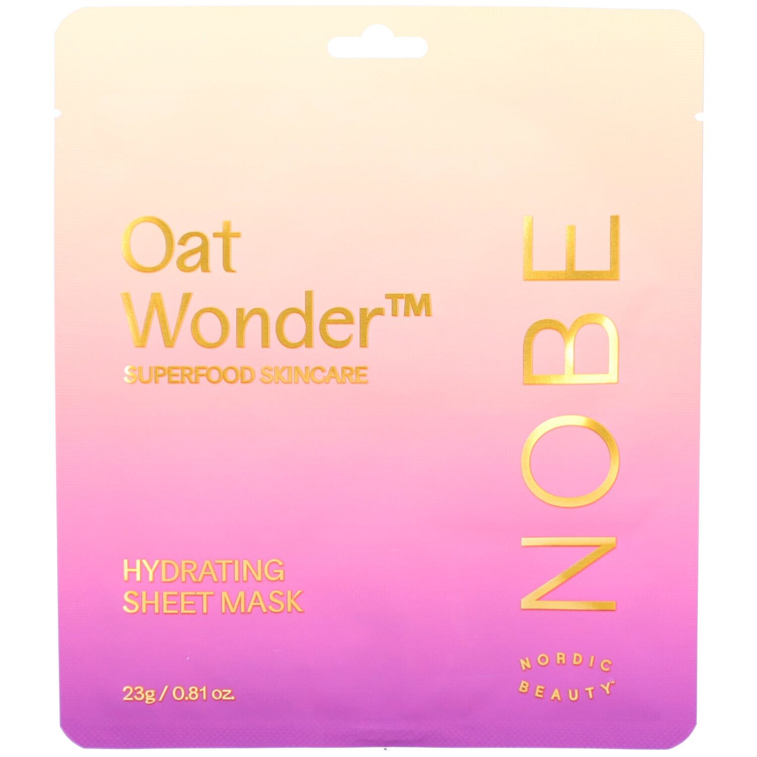 Nobe Oat Wonder Hydrating Sheet Mask 1 pc St Gesichtsmaske