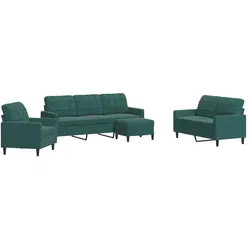 vidaXL, Sofa + Bettsofa, Danielle (Mit Fusshocker) (Polstergruppe)