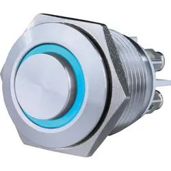 Klingelknopf-Einbau mit LED blau beleuchtet REV