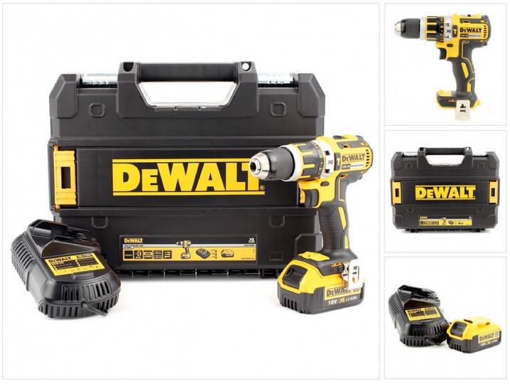 Dewalt – Perceuse-visseuse Sans Fil 18v Avec 4.0ah – Moteur Brushless Compact – Éclairage Led Intégré – Pour Perçage Précis