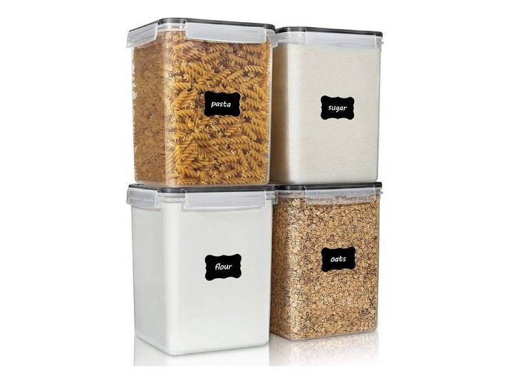 LuxusKollektion Vorratsdose Vorratsdosen 5.2L 4er luftdicht Deckel BPAfrei 5.2L * 4, Kunststoff