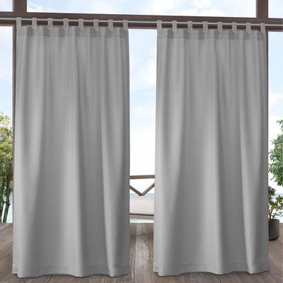 ATI Home Indoor/Outdoor Solid Cabana Tab Top Curtain Panel Pair