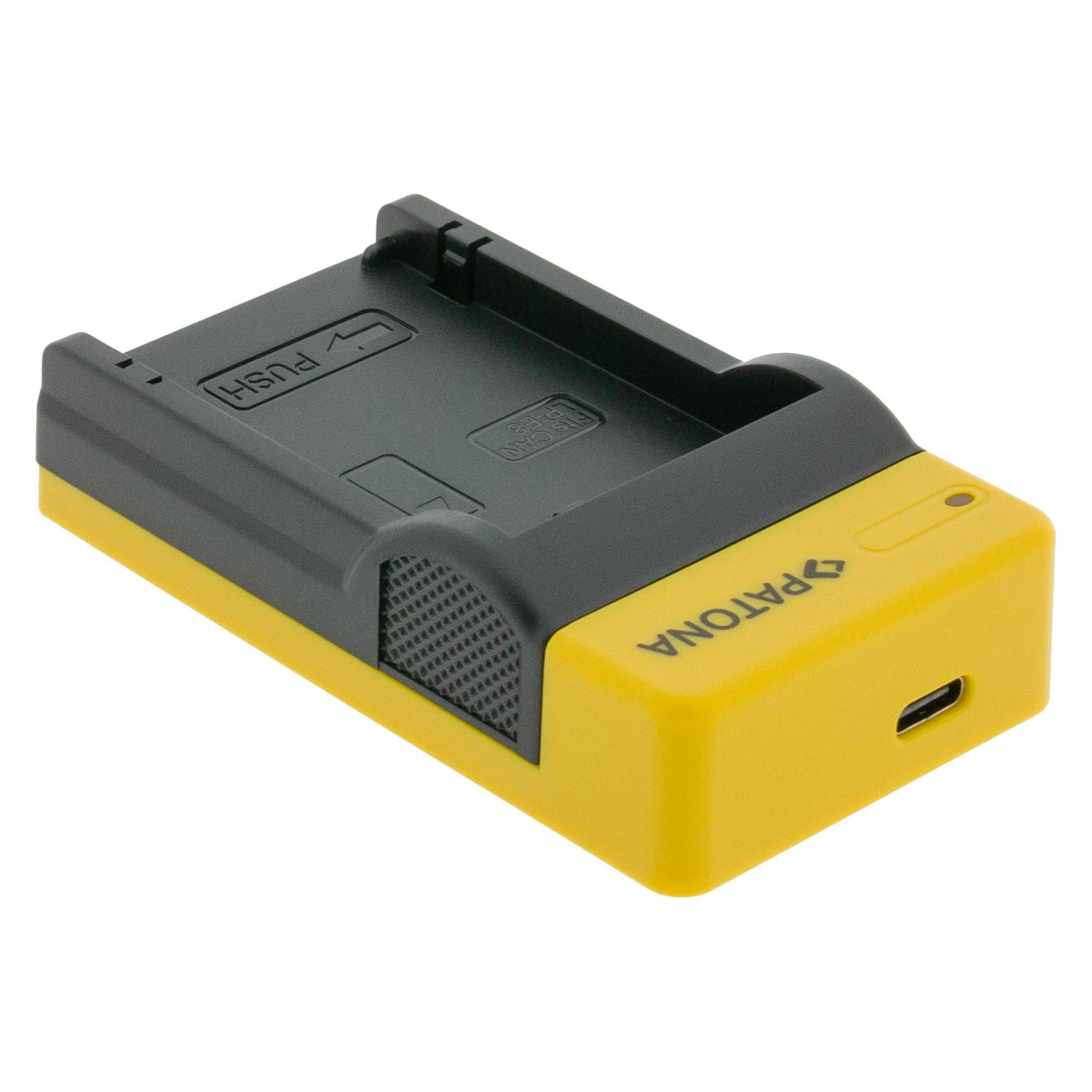 Patona Slim USB Ladegerät mit USB-C Input f. Canon LP-E8, LPE8, EOS 550D, 600D, 650D, 700D (Kamera Akku Ladegerät) (PT151574)