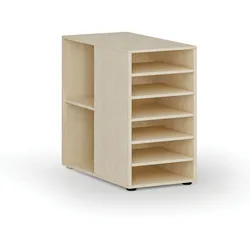 Beistell-Regalschrank für Werkbank PRIMO WOOD, links, Birke