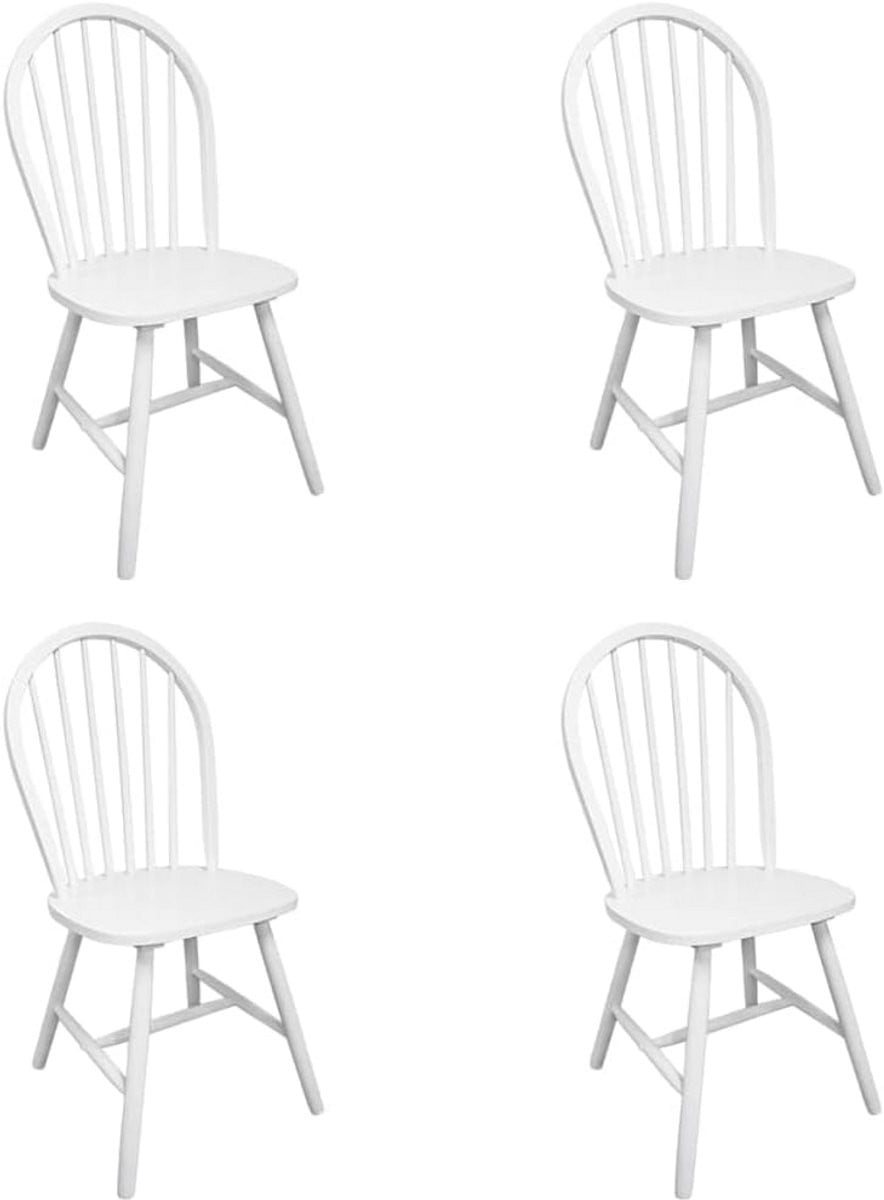 Set van 4 houten eetstoelen met ronde rugleuning