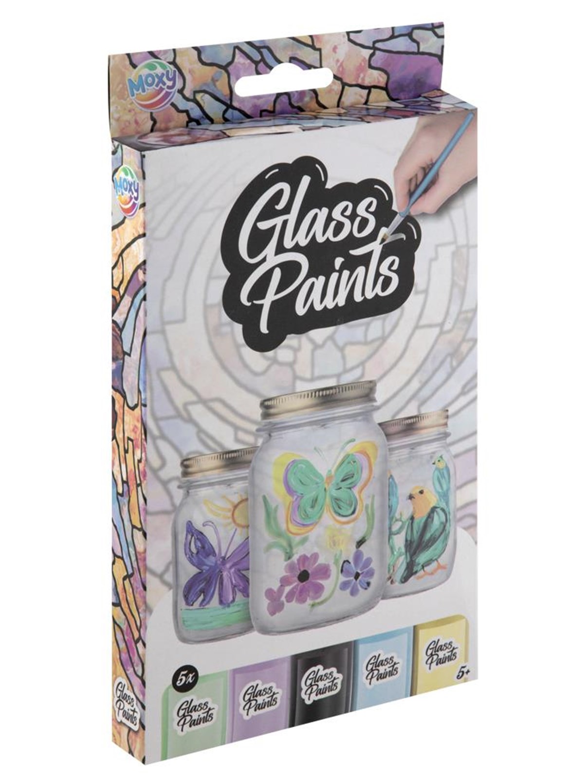 Hobby Mate Glass Paint 5 pcs 22ml. incl. brush