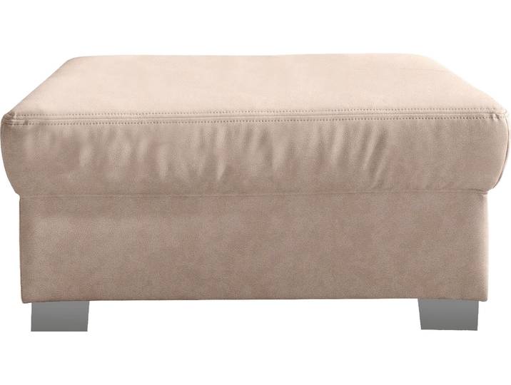 Hocker, Beige, 90x60 cm, NaturLeder, Polsterhocker, Modern, DOMO-Collection