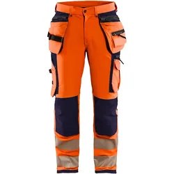 Warnschutz Stretch Handwerkerhose "1997" - C146 - orange/marine