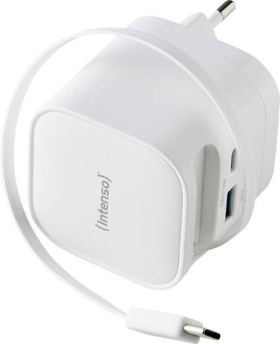 Intenso Power Adapter W65ACIC GaN white USB Ladegerät 65W 1x USB-C Weiß Steckdose