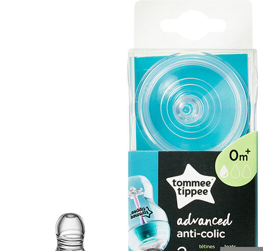 Tommee Tippee Erweiterte Anti-Kolik-Babyflaschennippel 2 Einheiten