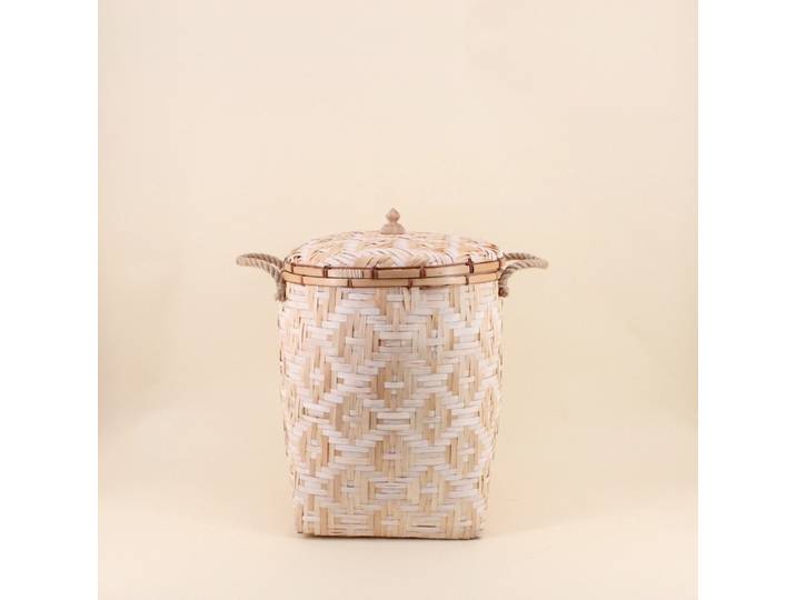 Panier En Bambou Avec Couvercle 51cm