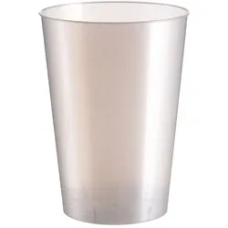 900 Mehrweg Becher perlweiss transparent Plastikbecher 230ml Wiederverwendbar bunt