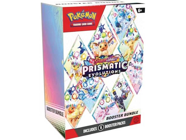 Pokémon TCG: Scarlet & Violet – Prismatic Evolutions Booster Bundle (6 Booster Packs)